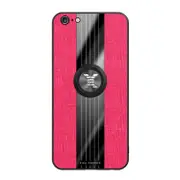 2Pc For Iphone 6 / 6S Xinli Stitching Cloth Texture Shockproof Tpu Protective Case With Ring Holder(Red)