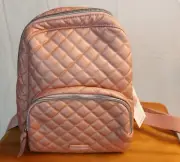 Vera Bradley Mini Quilted Backpack Rose Quartz Zip Closure Adj. Straps