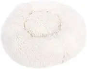 YaSao Fluffy Dog Wool Bed Soft Plush Round Dog Nest Pillow Self-Warming Snooze Sleeping Pets Cushion L Size for Home Pet Center Daily Use