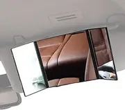 Sun Visor Mirror,Tri-Fold Cosmetic Mirror - Cosmetic Folding Automotive Accessory Aesthetic Decor for Women Girls Travel Commuting
