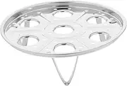 iplusmile Multifunctional Stainless Steel Egg Steaming Rack Double Layer Round Steamer Tray Stand with Tripod Support for Cooking Buns Vegetables and Eggs Kitchen Steamer Insert Compatible