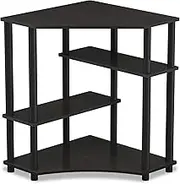 Furinno Turn-N-Tube Space Saving Corner Desk, Espresso/Black