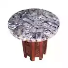 Amethyst Stone Round Top Agate Coffee Table Handmade Custom Home Furniture