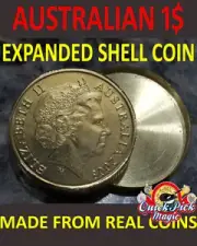 Australian Expanded Coin Shell 1$ Coin - Expanded Australian Dollar Coin Magic