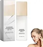 Color Changing Magic Foundation,All-Day Makeup Primer Concealer Bb Cream,All Day Flawless Warm Skin Tone Bb Cream Makeup Base Concealer for All Skin Spf15,1PCS