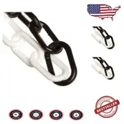 Durable UV-Resistant Black/White Barrier Chain - 100 Feet for Crowd Control