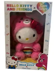 Hello Kitty Cheer Bear New Release 10.5" Care Bear Plush-Collector In Sealed Box