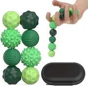 Magnetic Sensory Fidget Ball Toy, Attracting Stress Ball with Silicone Shell for Adults and Teens, Peace of Hands and Anxiety Mind, Fun Stress Free Magnet Balls. (Green)