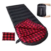 0 Degree Sleeping Bag Cotton Flannel Winter Cold Weather for Adults XXL