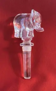 Towle Crystal Elephant Wine Bottle Decanter Stopper NEW WITH STICKER!
