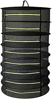 8 Layer Herb Drying Rack, Mesh Hanging Dryer Net, Foldable Zippered Design, Multi-Tier Plant Bud Flower Vegetable Dry Rack, Indoor Outdoor Storage