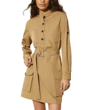 Max & Co. Poplin Long Sleeve Utility Dress