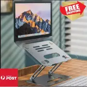 Boneruy Foldable Height Adjustable Laptop Aluminum Stand Riser Computer Notebook