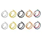 5PCS Double Nose Hoops Ring Piercing Twist Spiral Ear Steel Piercing Jewellery
