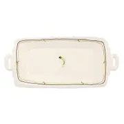 Vietri Lastra Fiori di Bosco Handled Rectangular Platter