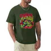 Adelaide Crows AFL Team Ninja Turtles T-Shirt Army Green Medium