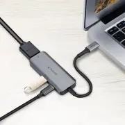 Bonelk USB-C Long-Life Series 3-in-1 Multiport Hub, Space Grey - ELK-80020-R