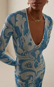 [Sylvia Toledano] Third Eye 22K Gold-Plated Turquoise Chalcedony Necklace