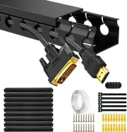 139.5''Cable Raceway Kit, Cable Management System Kit, Open Slot Wiring Raceway