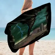 Natural Disaster Art Breaking Through Tornado Microfiber Beach Towel