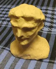 "Greek Man"-Clay sculpture, hand made. Fired to Cone 5. Signed, unglazed.
