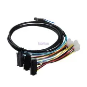 Mini SAS HD SFF-8644 to 4xSAS 29 Pin SFF-8482 With Power Server Data Cable 2M