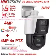 Hikvision TandemVu 4MP+4MP 4X PTZ 2-Way Talk PoE IP Camera DS-2SE3C404MWG-E/14
