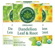 Traditional Medicinals Organic Dandelion Leaf & Root Herbal Tea, Supports Kidney
