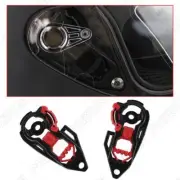 Pair Motorcycle Helmet Visor Shield Gear Base Plate Black+Red For AGV K1 K3SV K5