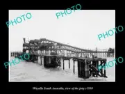 OLD LARGE HISTORIC PHOTO OF WHYALLA SOUTH AUSTRALIA THE TOWN JETTY c1930
