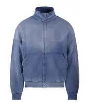 Balenciaga Distressed High Neck Jacket 1,2,3,4,5 Blue