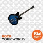 VOX BC-V90-BL Bobcat V90 Semi-Hollow Electric Guitar Sapphire Blue w/ Bigsby