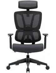 [OOS Living] Meacca Ergonomic Mesh Back and Fabric Seat Manager Chair in Black