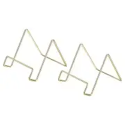 Plate Stand, 4" Picture Frame Holder Stainless Steel Display Easel 2pcs
