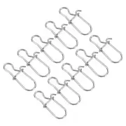 200pcs Fishing Snaps, 81.5LBS Swivel Tackle Kit Fishing Clips Lure, Silver