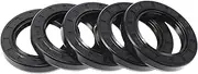 X AUTOHAUX Universal Oil Seal TC Double Lip W Steel Spring Seal Ring Rotary Shaft Seal 40x62x9mm High Pressure Nitrile Rubber Black 5 Pcs