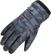 [COLLBATH] Warmest Outdoor Gloves Winter Sports Gloves Touch Screen for Men Women (camouflage)