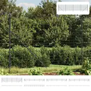 Wire Mesh Fence Garden Fencing Netting Mesh Barrier Galvanised Steel vidaXL