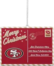 FOCO San Francisco 49ers Metal Postcard Holiday Ornament
