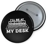 [Teegarb Letter Blanket] Humorous Pinback Button Pin Badge Music Recorder Recording Atelier Tech Funny Office Workroom Lover Men Women