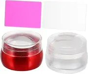 Baluue 2 Sets Nail Art Silicone Stamp Nail Tools Manicure DIY Stamping Tools Nail Beauty Supplies Nail Stamper Manicure Scrap Board Nail Stamping Tool Nail Art Board Manicure Stampers Abs
