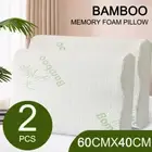 Large 1/2x Pack Luxury Bamboo Memory Foam Fabric Fibre Cover Contour Pillow