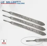 3 Pcs Scalpel Handle with Scales #3 Surgical Dental Veterinary - Blade #10 to 15