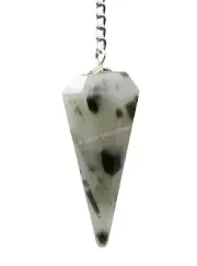Green Tourmaline In Quartz Dowsing Crystal Pendulum