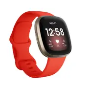 Fitbit Versa 3 4 Sense Sense 2 Smartwatch Soft Silicone Band Red