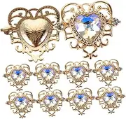 [SOESFOUFU] Hollow Lace Jewelry Charms Diy Set Small Metal Charms for Necklace Bracelet Making