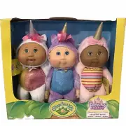 NIB Cabbage Patch Kids X 3 Fantasy Friends UNICORN Dolls 9” Aria, Nila & Star