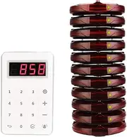 Retekess TD158 Restaurant Pager System,Adjustable Reminder Time,Mute Pagers and Beepers,10 Pagers for Restaurants,Food Truck,Hospital,Church,Office