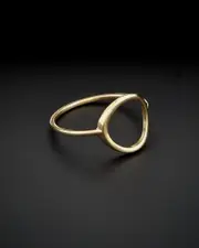 14K Italian Gold Open Circle Ring