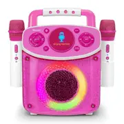 Singing Machine Mini Sparkle Bluetooth Karaoke Speaker - Pink